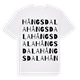 White t-shirt med Hångsdala ordlek t-shirt