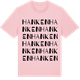 Pink Cotton t-shirt med Hanken ordlek t-shirt