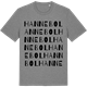 Mid Heather Gray t-shirt med Hannebol ordlek t-shirt