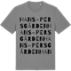 Mid Heather Gray t-shirt med Hans-Persgården ordlek t-shirt