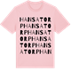 Pink Cotton t-shirt med Hansatorp ordlek t-shirt