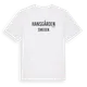 White t-shirt med Hansgården i Sverige t-shirt