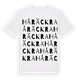 White t-shirt med Håräckra ordlek t-shirt