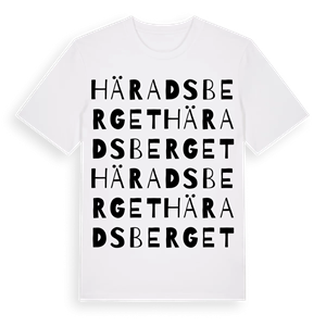 Häradsberget ordlek t-shirt – ekologisk bomull t-shirt från Pinshirt