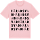 Pink Cotton t-shirt med Häradsvad ordlek t-shirt