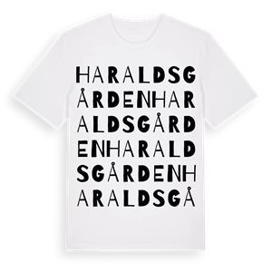 Haraldsgården ordlek t-shirt – ekologisk bomull t-shirt från Pinshirt