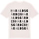 Vintage White t-shirt med Haraldsgården ordlek t-shirt