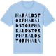 Blue Soul t-shirt med Haraldstorp ordlek t-shirt