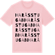 Pink Cotton t-shirt med Haråsstugan ordlek t-shirt