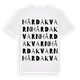 White t-shirt med Hårdakvarn ordlek t-shirt