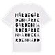White t-shirt med Hårdegården ordlek t-shirt