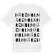 White t-shirt med Häreholm ordlek t-shirt