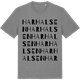 Mid Heather Gray t-shirt med Harhalsen ordlek t-shirt