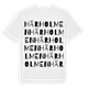 White t-shirt med Härholmen ordlek t-shirt
