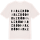 Vintage White t-shirt med Harkeröd ordlek t-shirt