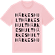 Pink Cotton t-shirt med Härkeshult ordlek t-shirt