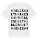 White t-shirt med Härkeshult ordlek t-shirt