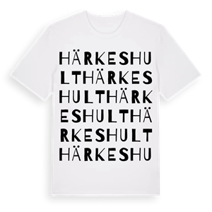 Härkeshult ordlek t-shirt – ekologisk bomull t-shirt från Pinshirt