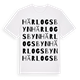 White t-shirt med Härlogsbyn ordlek t-shirt