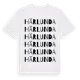White t-shirt med Härlunda ordlek t-shirt