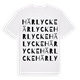 White t-shirt med Härlycke ordlek t-shirt