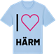 Blue Soul t-shirt med Jag älskar Härm t-shirt stort tryck