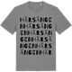 Mid Heather Gray t-shirt med Härsängen ordlek t-shirt