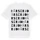 White t-shirt med Härserud ordlek t-shirt