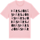 Pink Cotton t-shirt med Härsjönäs ordlek t-shirt