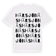White t-shirt med Härsjönäs ordlek t-shirt