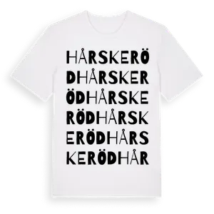 Hårskeröd ordlek t-shirt – ekologisk bomull t-shirt från Pinshirt