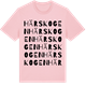 Pink Cotton t-shirt med Härskogen ordlek t-shirt