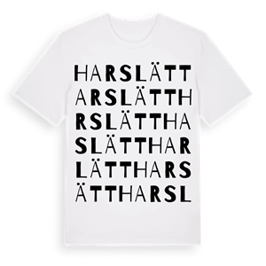 Harslätt ordlek t-shirt – ekologisk bomull t-shirt från Pinshirt