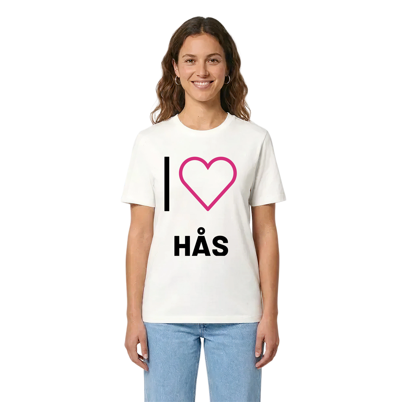 Jag älskar Hås t-shirt stort tryck i miljö