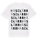 White t-shirt med Håsekärr ordlek t-shirt
