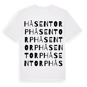 Håsentorp ordlek t-shirt – ekologisk bomull t-shirt från Pinshirt