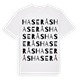 White t-shirt med Haserås ordlek t-shirt