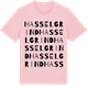 Pink Cotton t-shirt med Hasselgrind ordlek t-shirt