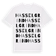 White t-shirt med Hasselgrind ordlek t-shirt