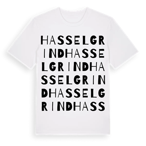 Hasselgrind ordlek t-shirt – ekologisk bomull t-shirt från Pinshirt