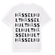 White t-shirt med Hässelhult ordlek t-shirt