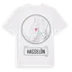 White t-shirt med Hasselön t-shirt