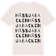Vintage White t-shirt med Hässjabacken ordlek t-shirt