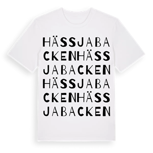 Hässjabacken ordlek t-shirt – ekologisk bomull t-shirt från Pinshirt