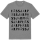 Mid Heather Gray t-shirt med Hässjarp ordlek t-shirt
