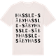 Vintage White t-shirt med Hassle-Säby ordlek t-shirt