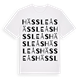 White t-shirt med Hässleås ordlek t-shirt