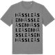 Mid Heather Gray t-shirt med Hässleåsen ordlek t-shirt