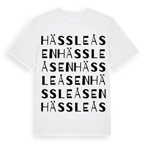 Hässleåsen ordlek t-shirt – ekologisk bomull t-shirt från Pinshirt