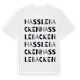 White t-shirt med Hasslebacken ordlek t-shirt